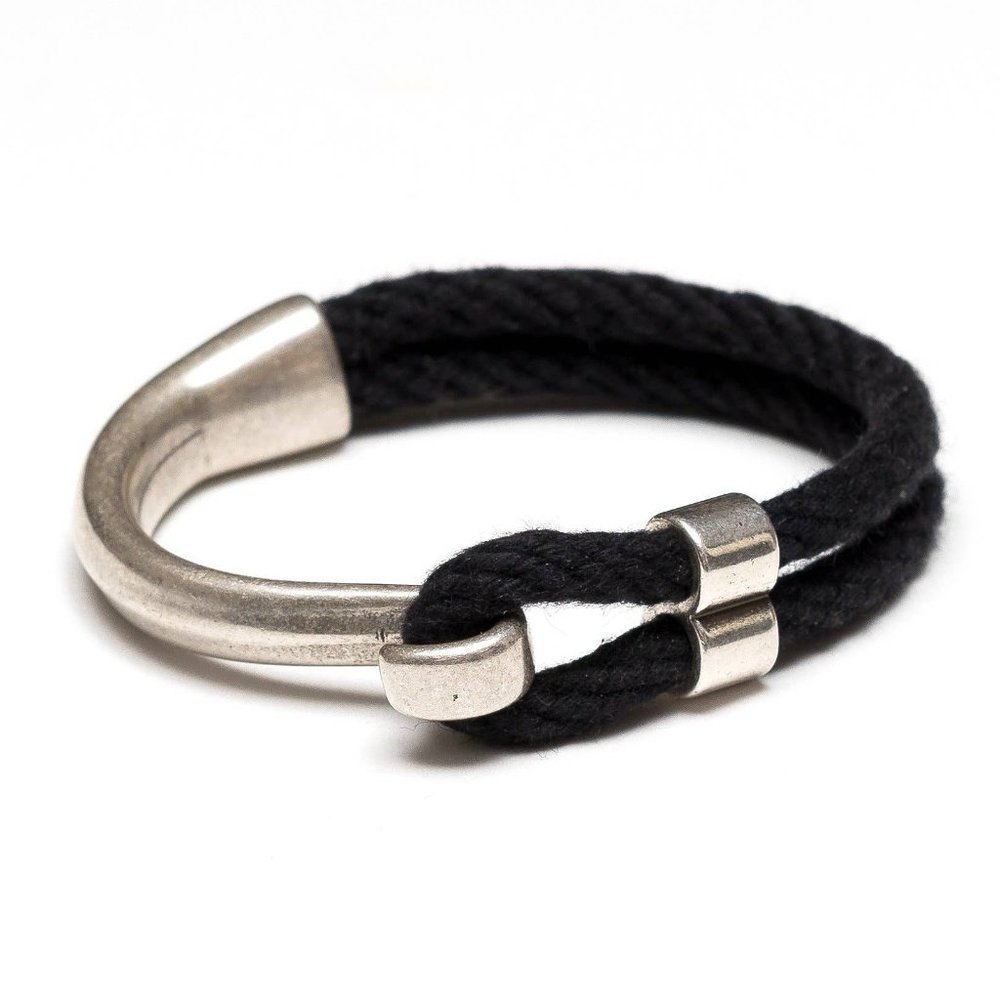 Womens Allison Cole Jewelry - Hampstead Bracelet - Black/Silver NWT Medium
